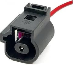 1Pin Wired Pigtail Auto Waterproof Female Electronic Connector Wire Harness Plug With Cable 1J0 973 081/1J0 973 701A(Color:1P Upper slot,Size:1 Pc)