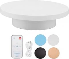 Rotating Display Stand, Motorized Turntable with Adjustable Speed 20-40 Seconds, Stable Base for Jewelry Digital Electronics Display Watches Small Products (Diameter 15cm / 5.9in)