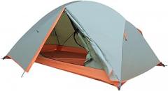 Milisten Double-Layer Waterproof Outdoor Tent with Aluminum Poles, Windproof Double Camping Shelter for Two People, Rainproof Hiking Tent for Camping and Backpacking