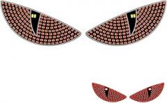 2Pcs Dynamic DEviil Eyie LED Car Lights Rear Warning Window Display Atmosphere Light Auto Decoration Accessories New 2026 High for Reliable Electronic Component, Precision, Stable Performance