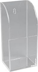 Acrylic Wall Mount Storage Box, for TV and Air Conditioner Remote, Clear Home Electronics Organizer, with Space-Saving Wall Rack Design(single grid)
