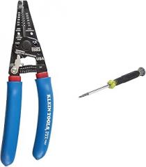 Klein Tools Wire Cutter/Stripper + Electronics Screwdriver Set