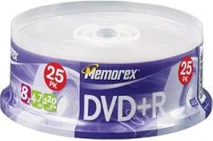 Memorex 4.7GB 8X DVD+R Media (25-Pack Spindle)