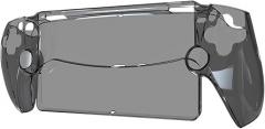 Controller Skin for PlayStation Portal Remote Player Handheld Game Console Anti-Slip Protective Cover Case (Transparent Black)