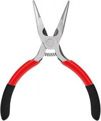 High Precision Grip Pliers, Needle Nose Pliers, Wire Cutter with Nonslip Grips, ABS Handle for Jewelry Making and Electronic Industrial Repairing