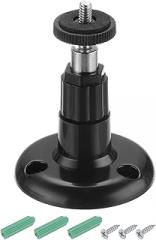 PATIKIL Wall Mount Security Camera Bracket 3.7 Inch, 1 Pack Universal Mounting Plastic Bracket Adjustable Battery Ceiling Mounting, Black