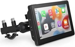 7 Inch Screen Motorcycle GPS Navigation 1080P HD Dash Cam Front and Rear with Carplay IP67 Waterproof Portable Moto Auto