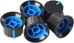 5Pcs 24X15Mm Potentiometer Knob Cap Blue Flower-Axis Volume Control Knobs for Encoder DIY Kit New 2026 High for Reliable Electronic Component, Precision, Stable Performance