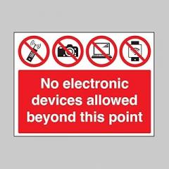 No Electronic Devices Allowed Beyond this Point Metal Tin Signs, Home Decor, Door Signs Decor 8x12 inch