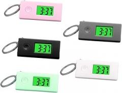 Beaupretty 5pcs Silent Electronic Watch Keychain Hanging Watches Luminous Backlight Key Ring for Students Keychain Clip for Backpack