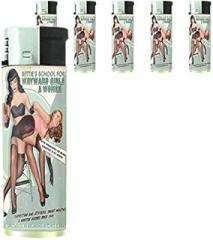 Electronic Lighter Set of 5 Pieces D-047 Bettie's School for Wayward Girls & Women Retro Vintage
