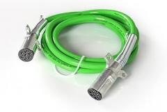 7 Way ABS 12 ft Green ABS Coil Trailer Electric Cable Power Cord