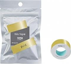 Tepra Lite Film Tape, Tape Width 0.59” from KINGJIM (Gold)