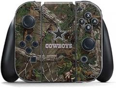 Skinit Decal Gaming Skin Compatible with Nintendo Switch Joy Con Controller - Officially Licensed NFL Dallas Cowboys Realtree Xtra Green Camo Design