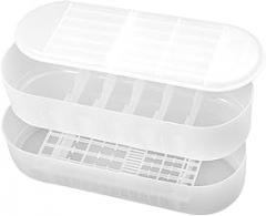 Battery Organizer Box with Power Detection Divided Storage Case for Aa Aaa and Various Battery Types Versatile Holder for Household and Electronics Stable Flat Bottom Design