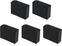 5Pcs 4Pin Printing Relay HF46F-5-HS1 5A 250V for Model Making Electronics Sensors Actuators