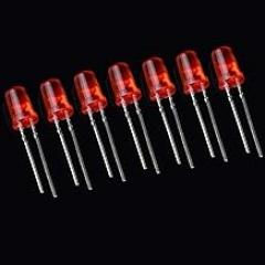 3MM 5MM LED Diode Light Assorted Kit, Electronic Componen DIP Lamp Emitting Diode Led Light red Orange Yellow Green Blue White(5mm Red)