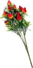Milisten Artificial Strawberry Bouquet Fake Fruit Branches 1pcs Plastic Red Yellow Stems Home Décor Kitchen Party Decoration