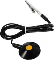 KICHOUSE Anti-Static Ground Cable with Clip and Sucker ESD Sucker for Electronic Repair Pu PVC Material Flexible Design for Static Discharge Protection Black