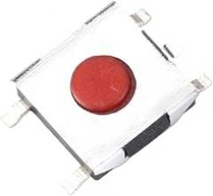 20PCS Tact Switch 6 * 6 * 2.5MM SMD Push Button Switches 5 Pin Feet Touch Switch Red 6X6x2.5