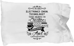 Amorfos Electronics Engin. Technologist Gifts - Electronics Engin. Technologist Pillowcase, Electronics Engineer Techno Worker Creative and Soft Pillow Case - Pillowcase for Professionals