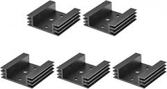 uxcell Electronics Cooler Heatsink for to-3 Black 45 x 45 x 14 mm 5pcs