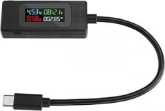 USB C Tester Multifunctional Type C Power Meter Voltage Current Capacity Monitor for Electronics Enthusiasts Digital s ABS Material