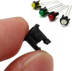 LED Holder Mount Bracket, 200PCs Black Plastic Clip Baffle for 5mm Diode with Electronic Component Accessory, Diode Bracket Mount