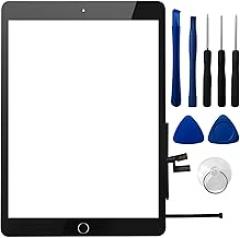 New Digitizer Glass Touch Screen Replacement Compatible for iPad 7 and 8th 10.2 7th Gen 2019 + Home Button- Black