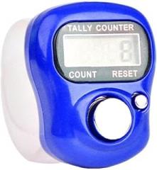 Blue Electronic Finger Counter, Handheld LED Digital Row Counter with Ring for Golf, Hand Tally Counter for Hair Care Users, Track and Field Lap Counters Unisex