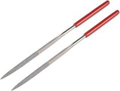 uxcell 2pcs Triangular Diamond Needles File 4mm x 160mm 150 Grit for Metal Glass Wood Stone Grinding Polishing Engraving