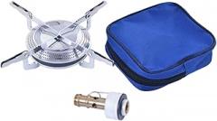 Portable Split Gas Stove for Camping Electronic Ignition Burner with Durable Connector Lightweight Design for Outdoor Cooking Picnics and Hiking Activities