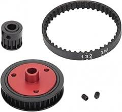 Metal Belt Drive Transmission Black 3.2mm Gears System Upgrade DIY Parts for Axial SCX10 & SCX10 II 90046 Gearbox 1/10 RC Crawler