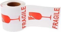 VOSAREA 1Roll Fragile Stickers of High Visibility Warning Labels for Shipping Moving and Packing Permanent Adhesive for Electronics and Glassware