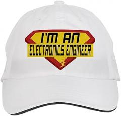 Makoroni I'm an Electronics Engineer Career Hat Adjustable Cap, DesR74 White