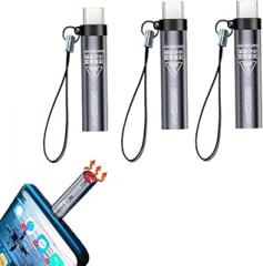 3Pcs Type C Lighter, Plug in Mobile Phone and Blow to Work, for Cell Phones Tablets Mobile Power, No Need Charging, Automatically Turn Off After 8 Seconds