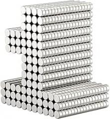 Small Round Magnets Cylinder N38 Dia 3mm x H 3mm Tiny Permant Rare Earth Neodymium Refrigerator Magnets for DIY, Crafting, Photos, Home Application, Electronic (50)
