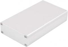 24 x 57 x 110mm Multi-Purpose Electronic Extruded Aluminum Enclosure Case Silver Tone(24 x 57 x 110mm Mehrzweckgehäuse für elektronischen Gehäuse aus extrudiertem Aluminium mit Silberton