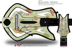 Birds Butterflies and Flowers Decal Style Skin - fits Warriors Of Rock Guitar Hero Guitar (GUITAR NOT INCLUDED)
