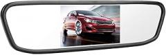 43in Car Rearview Mirror with Video Input HD TFT LCD Screen Compatible with Most Backup Cameras PAL NTSC Auto Detection