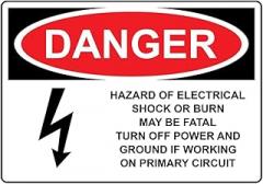 Static & Grounding Signs Portrait Attention Sensitive Electronic Sign With Symbol Metal Sign Vintage Sign 12 X 8 Inch