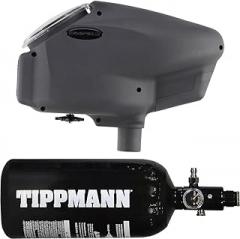 Empire Halo Too Electronic Loader Hopper with Tippmann 48ci HPA Tank