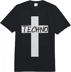 SteMi Techno Apparel Techno Cross Electronic Music Rave Festival Raver Comfort Colors Adult Heavyweight T-Shirt