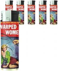 Warped Women Blonde Whip Pulp Butane Refillable Electronic Lighter Set of 5 Pieces D-490