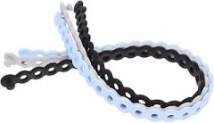 VALICLUD 3Pcs Multi-Use Silicone Cable Ties Flexible Adjustable Packing Straps Portable Cord Organizer Tool for Electronics Accessories in Gray, Black, and Light Blue