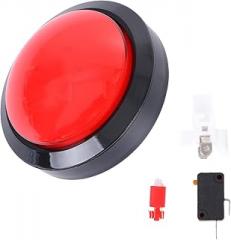 MERRYHAPY Game Answer Buzzer Red Button with LED Light Electronic Responder for Competitive Games Digital Button Without Battery