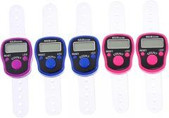 5pcs Finger Counter Tally Handheld Electronic Counter Led Digital Wearable for Knitting Crocheting for Fitness Training