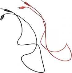 Flexible 1 m Banana-Plug to Crocodile Clip Test Cable Red/Black, Insulated Electrical Lead/for Accurate Multimeter Readings and Electronic Equipment Connections
