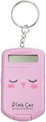 COHEALI 2pcs Mini Calculator Set Portable Electronic Arithmetic Calculator for Students and Office Use Pink Cartoon Design