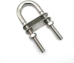 Marine U Bolt 316 Stainless Steel Boat Stern Bow Eye Tie Down U Bolt with Plate and Nuts 3/8